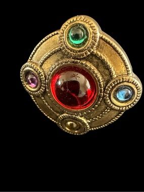 Vintage-Inspired Glass or Acrylic Jeweled Button Cover